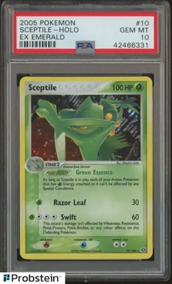 2005 Pokemon Ex Emerald #10 Sceptile Holo PSA 10 GEM MINT - Image 1