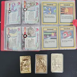 Over 100 Random Pokemon Cards In A Binder And 3 Gold Plated Cards All Included - Image 2
