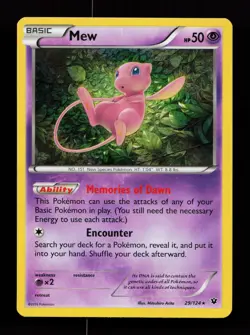Mew 29/124 Holo Rare XY - Fates Collide Pokemon Card - Image 1