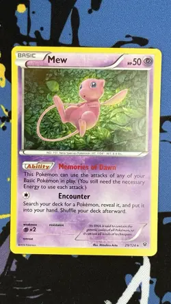 Mew 29/124 Holo Rare XY - Fates Collide Pokemon Card - Image 1