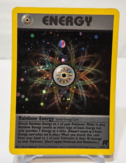 Rainbow Energy 17/82 Holo Rare Unlimited Team Rocket Pokemon 7306 - Image 1