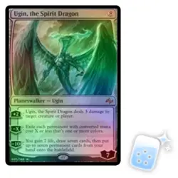 FOIL UGIN, THE SPIRIT DRAGON Fate Reforged FRF Planeswalker Magic MTG MINT CARD - Image 1