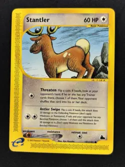 Stantler 102/144 - Skyridge E-Series Non-Holo Pokemon Card - LP/NM - Image 1