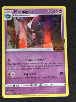 Pokemon Card Mismagius Holo Rare 059/189 NM-Mint Trick Or Trade Halloween - Image 1