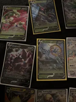 Pokemon Card Lot of 9 Ex and V Holos - Image 2