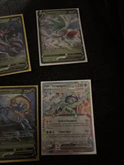 Pokemon Card Lot of 9 Ex and V Holos - Image 3