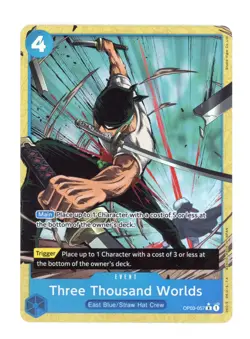 Three Thousand Worlds OP03-057 Alt Art R* PRB-01 One Piece Card Game Eng - NM - Image 1