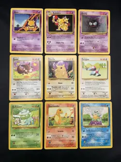 Vintage Pokemon Card Lot Pikachu, Eevee, Charmander, Squirtle, Bulbasaur WOTC - Image 1
