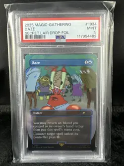 2025 MTG Magic The Gathering SpongeBob Secret Lair Daze #1934 PSA 9!!! - Image 1