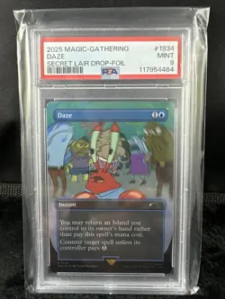 2025 MTG Magic The Gathering SpongeBob Secret Lair Daze #1934 PSA 9!!! - Image 1