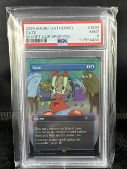 2025 MTG Magic The Gathering SpongeBob Secret Lair Daze #1934 PSA 9!!! - Image 1