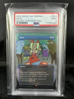 2025 MTG Magic The Gathering SpongeBob Secret Lair Daze #1934 PSA 9!!! - Image 1