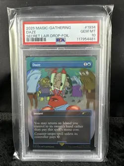 2025 MTG Magic The Gathering SpongeBob Secret Lair Daze #1934 PSA 10! - Image 1