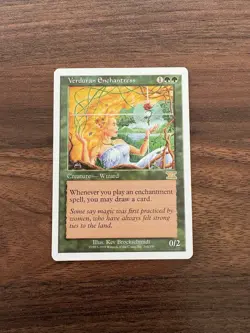 Verduran Enchantress English MTG Gold Sixth Edition NM - Image 1