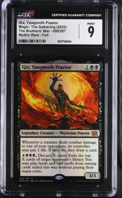 GIX, YAWGMOTH PRAETOR The Brothers' War Foil Mythic CGC 9 MTG EDH [Nostalgium] - Image 1