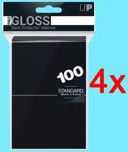 400 ULTRA PRO BLACK DECK PROTECTOR Card Sleeves Standard Game mtg ccg pokemon - Image 1
