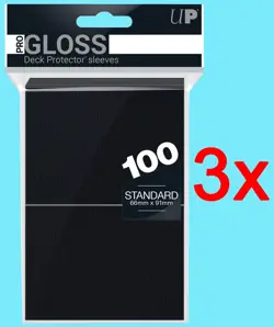 300 ULTRA PRO BLACK DECK PROTECTOR Card Sleeves Standard Game mtg ccg pokemon - Image 1