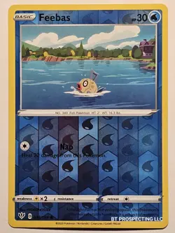 2020 Pokemon Sword & Shield Darkness Ablaze Feebas 38/189 Reverse Holo - Image 1