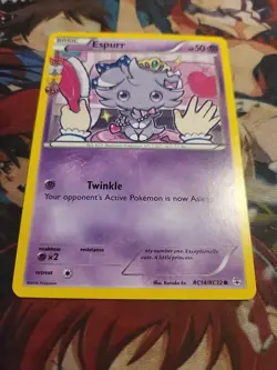 2016 POKEMON ESPURR RC14/RC32 GENERATIONS RADIANT COLLECTION NON-HOLO REGULAR LP - Image 3