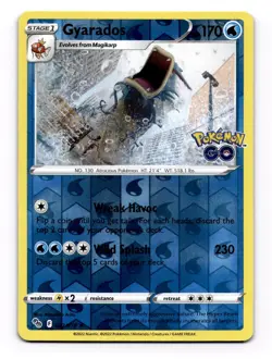 2022 Pokemon Go Set Nintendo Reverse Holographic Holo Foil Gyarados 22 /78 LP/NM - Image 1
