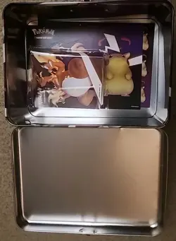 Pokemon Fall 2020 EMPTY Collectors Chest - Charizard & Pikachu Lunchbox Tin! x1 - Image 2
