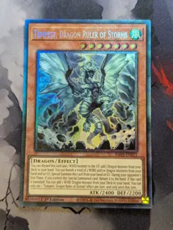 YUGIOH RA03-EN011 Tempest, Dragon Ruler of Storms Collector's Rare 1st Edition - Image 1