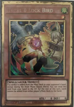 YuGiOh Droll & Lock Bird Gold Rare 1st Edition MAGO-EN006 Check Condition - Image 1