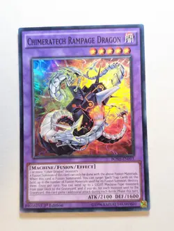 Yugioh Chimeratech Rampage Dragon BOSH EN093 Super Rare 1st Edition VLP - Image 1