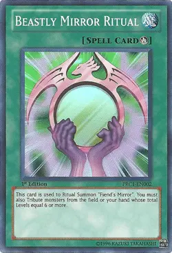 Beastly Mirror Ritual - PRC1-EN002 - Super Rare - 1st Edition - Lightly Played - Image 1