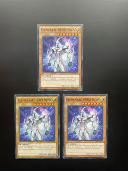 Yugioh Elemental HERO Neos SDHS-EN007 Common Mixed Editions NM/LP X3 - Image 1