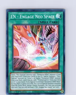 Yu-Gi-Oh TCG EN - Engage Neo Space POTE-EN051 1st Edition Super Rare NM - Image 1