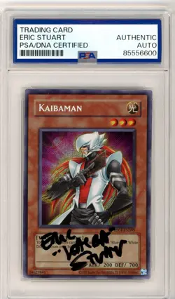 PSA Signed Eric Stuart Yu-Gi-Oh! Kaibaman RP01-EN095 Retro Pack Unlimited - Image 1