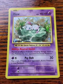 Mew 53/108 Evolutions Holo Pokemon Card (Lily Pad Mew) - Image 1
