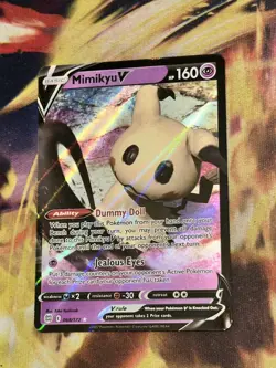 Mimikyu V #68/172 Pokemon TCG Card SWSH Brilliant Stars Ultra Rare NM - Image 2