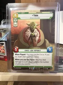 Star Wars Unlimited LOF - Yoda - My Ally Is The Force - Hyperspace Card 365 - Image 1