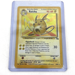 Raichu 14/62 Holo Fossil Pokemon Card TCG WOTC MP - Image 1