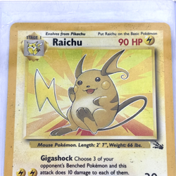 Raichu 14/62 Holo Fossil Pokemon Card TCG WOTC MP - Image 3