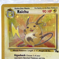 Raichu 14/62 Holo Fossil Pokemon Card TCG WOTC MP - Image 5