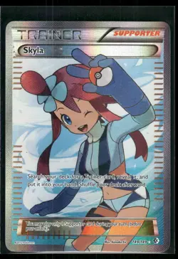 Pokemon Card Skyla Full Art 149/149 Ultra Rare BW Boundaries Crossed MP - Image 1