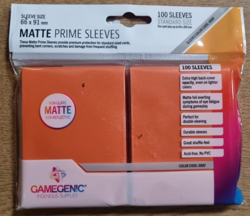 Gamegenic Standard Card Matte Prime Sleeves Orange 66x91mm Pack of 100 NEW - Image 2