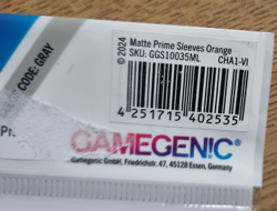 Gamegenic Standard Card Matte Prime Sleeves Orange 66x91mm Pack of 100 NEW - Image 3