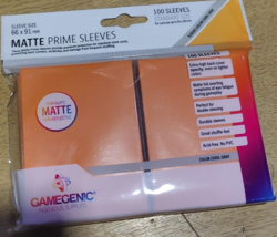 Gamegenic Standard Card Matte Prime Sleeves Orange 66x91mm Pack of 100 NEW - Image 4