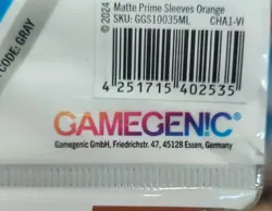 Gamegenic Standard Card Matte Prime Sleeves Orange 66x91mm Pack of 100 NEW - Image 5