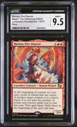 RIONYA, FIRE DANCER Foundations Jumpstart Rare CGC 9.5 MTG [Nostalgium] - Image 1
