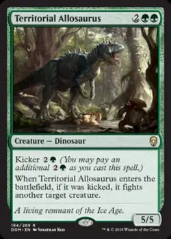 Territorial Allosaurus -Foil Near Mint MTG Dominaria - Image 1