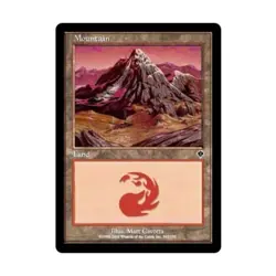 WOTC MtG Invasion Mountain #343 (C) (Foil) EX - Image 1