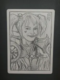 MTG Foil Signed Sketch Artist Proof Najeela, the Blade-Blossom Battlebond Magic - Image 2