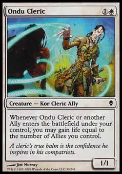 Ondu Cleric - Light Play MTG Zendikar - Image 1