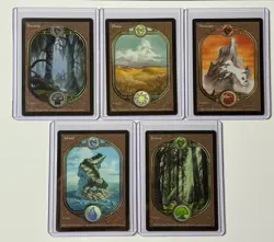 MTG Unglued Land Set (LP) Plains - Swamp - Forest - Mountain - Island - Image 1