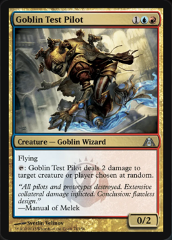 Magic the Gathering MTG Goblin Test Pilot (74) Dragon's Maze LP - Image 1